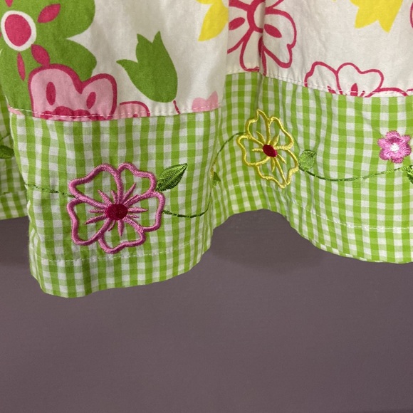 Girls Blueberi Boulevard Size 3T Sleeveless Pink and Green Floral Dress. - Picture 3 of 9